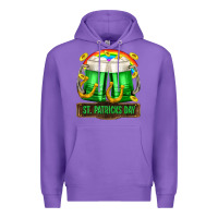 Purple St. Patrick's Day beer Premium Hoodie - OliviaCreatesArt
