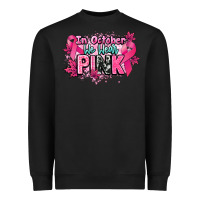 Black In October we wear pink Cancer Awareness Heavyweight Sweatshirt - HowdyJamesFarm
