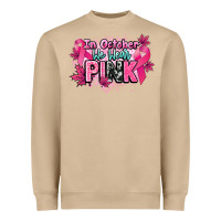 Mushroom In October we wear pink Cancer Awareness Heavyweight Sweatshirt - HowdyJamesFarm
