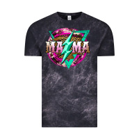 Cloud Black mama life and thunderbolt Vintage Tee - JahusDesignShop