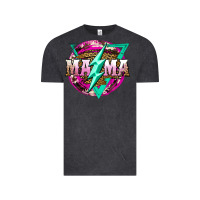 Vintage Black mama life and thunderbolt Vintage Tee - JahusDesignShop