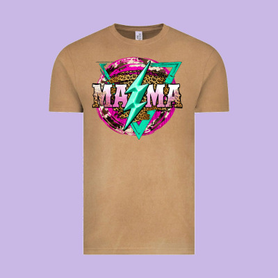 Mama Life And Thunderbolt Vintage Tee Designed By Jahusdesignshop