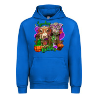 Cobalt spooky halloween cows Urban Hoodie - LillyAllenDesigns