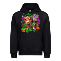 Foreset Green spooky halloween cows Urban Hoodie - LillyAllenDesigns