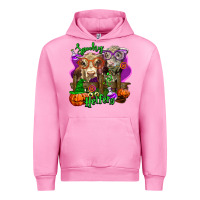 Fuchsia Pink spooky halloween cows Urban Hoodie - LillyAllenDesigns
