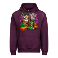 Mauve Wine spooky halloween cows Urban Hoodie - LillyAllenDesigns