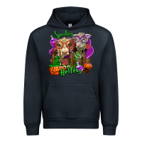 Navy spooky halloween cows Urban Hoodie - LillyAllenDesigns