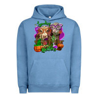 Pigment Pebble Blue spooky halloween cows Urban Hoodie - LillyAllenDesigns