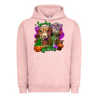 Pigment Salmon spooky halloween cows Urban Hoodie - LillyAllenDesigns