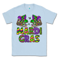 Dusty Blue mardi gras Classic Tee - LillyAllenDesigns
