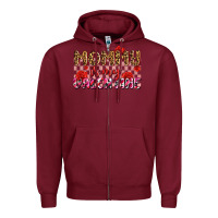Burgundy mommy is my valentine olıvıa Zipper Hoodie - OliviaCreatesArt
