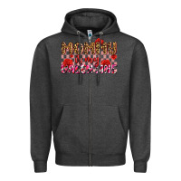 Charcoal Heather mommy is my valentine olıvıa Zipper Hoodie - OliviaCreatesArt