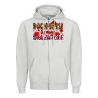 Dove Grey mommy is my valentine olıvıa Zipper Hoodie - OliviaCreatesArt