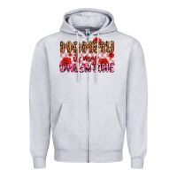 Heather Grey mommy is my valentine olıvıa Zipper Hoodie - OliviaCreatesArt