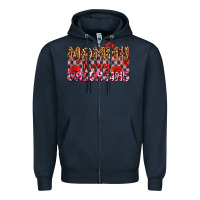 Navy mommy is my valentine olıvıa Zipper Hoodie - OliviaCreatesArt