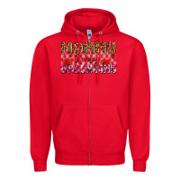 Red mommy is my valentine olıvıa Zipper Hoodie - OliviaCreatesArt