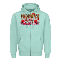 Seafoam mommy is my valentine olıvıa Zipper Hoodie - OliviaCreatesArt