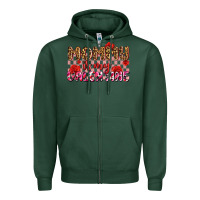 Sports Green mommy is my valentine olıvıa Zipper Hoodie - OliviaCreatesArt