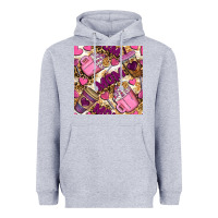 Heather Grey Mom Coffee Cups With Leopard Digital Paper Heavyweight Hoodie - BundleAndBundleShop