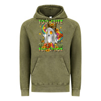 Vintage Olive too cute too spook Vintage Hoodie - LillyAllenDesigns