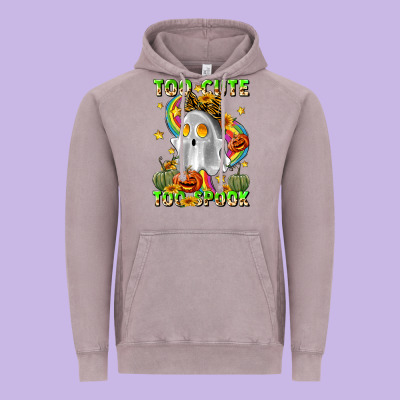 Too Cute Too Spook Vintage Hoodie Designed By Lillyallendesigns