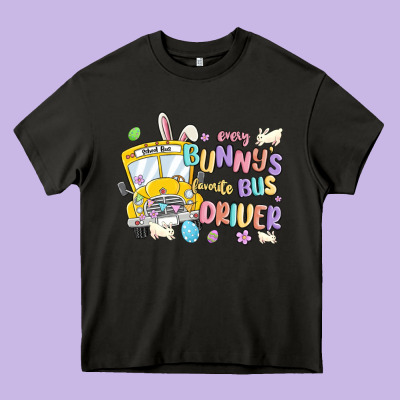 Every Bunny's Favorite Bus Driver Malia Heavy Core Tee Designed By Maliassmallbusiness