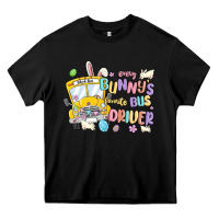 Black every bunny's favorite bus driver malia Heavy Core Tee - MaliasSmallBusiness
