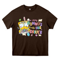 Chocolate Brown every bunny's favorite bus driver malia Heavy Core Tee - MaliasSmallBusiness