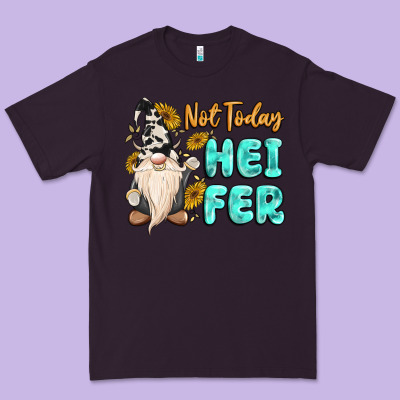 Not Today Heifer Cow Gnome Premium Tee Designed By Maliassmallbusiness