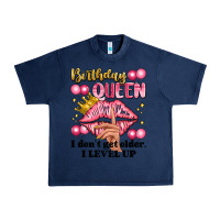 Navy birthday queen i dont get older i level up Urban Heavy Tee - Artiststas