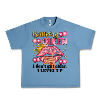 Pebble Blue birthday queen i dont get older i level up Urban Heavy Tee - Artiststas