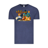 Vintage Denim Welcome Fall With Crow Vintage Tee - LillyAllenDesigns