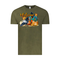 Vintage Olive Welcome Fall With Crow Vintage Tee - LillyAllenDesigns