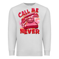 Dove Grey call me never Premium Sweatshirt - FaDigitalArtStudio