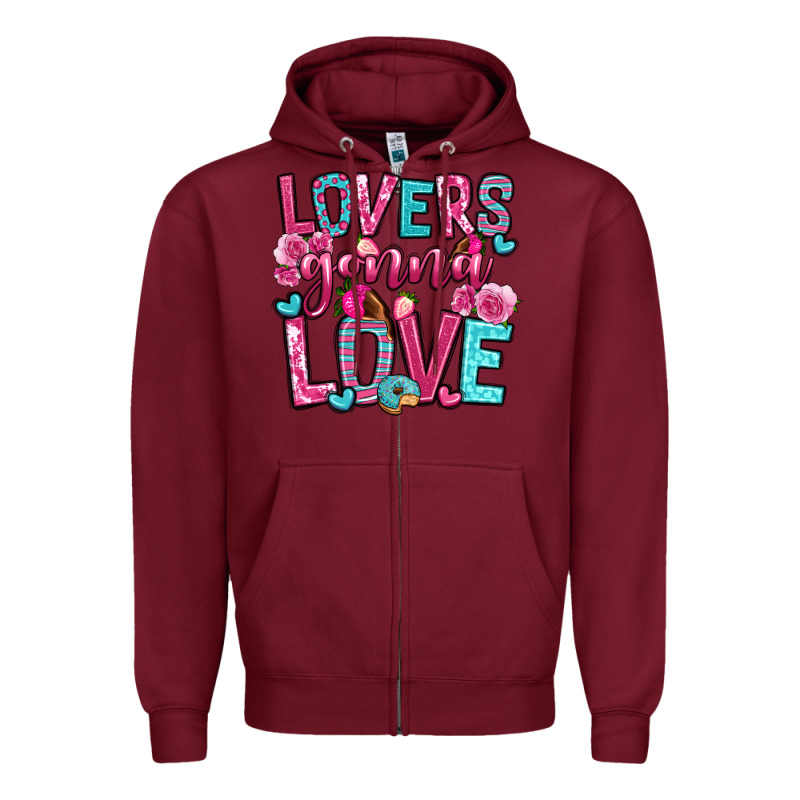 Lovers Gonna Love Zipper Hoodie by OliviaCreatesArt | Teevron