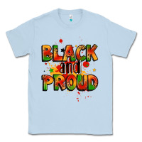 Dusty Blue black and proud Classic Tee - LillyAllenDesigns