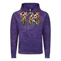 Cloud Purple texas state cowhide serape cactus Vintage Hoodie - RanaPortraitStore