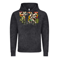 Vintage Black texas state cowhide serape cactus Vintage Hoodie - RanaPortraitStore