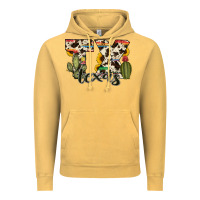 Texas State Cowhide Serape Cactus Vintage Hoodie | Teevron