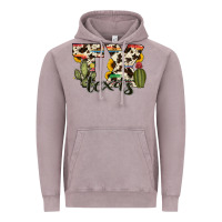 Vintage Zinc texas state cowhide serape cactus Vintage Hoodie - RanaPortraitStore