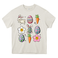 Cream easter doodles Heavy Core Tee - MaliasSmallBusiness
