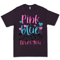Plum pink or blue big sister loves you Premium Tee - MaliasSmallBusiness