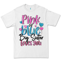 White pink or blue big sister loves you Premium Tee - MaliasSmallBusiness