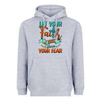 Heather Grey Let Your Faith Be Bigger Than Your Fear Heavyweight Hoodie - BundleAndBundleShop