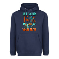 Navy Let Your Faith Be Bigger Than Your Fear Heavyweight Hoodie - BundleAndBundleShop