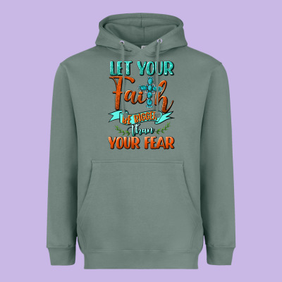 Let Your Faith Be Bigger Than Your Fear Heavyweight Hoodie Designed By Bundleandbundleshop