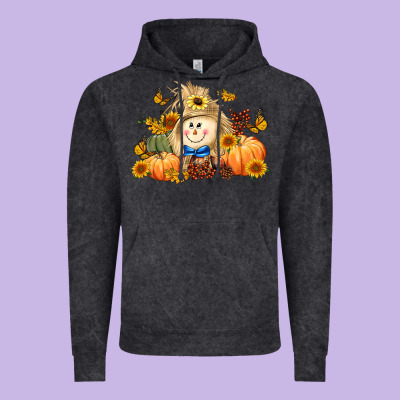 Fall Scarecrow Vintage Hoodie Designed By Lillyallendesigns