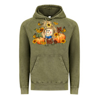 Vintage Olive fall scarecrow Vintage Hoodie - LillyAllenDesigns