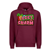 Burgundy St. Patrick's lucky charm Premium Hoodie - OliviaCreatesArt