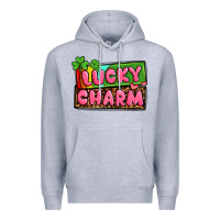 Heather Grey St. Patrick's lucky charm Premium Hoodie - OliviaCreatesArt